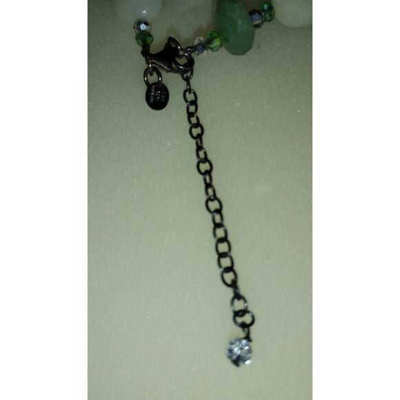 CG 925 Thailand Natural Stone Necklace & Earring Set – Green & Marbled Beads - Picture 4 of 6